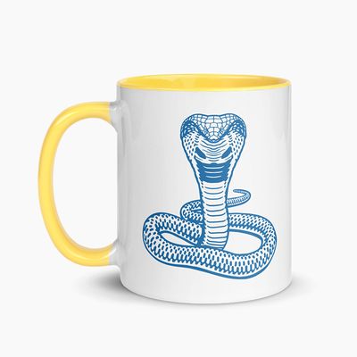 White Ceramic Mugs with Color Interior