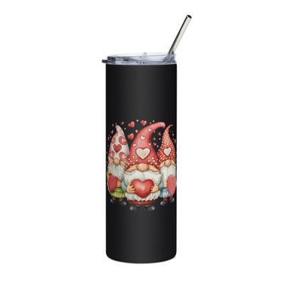 Valentine Love Gnomes Stainless Steel Tumbler