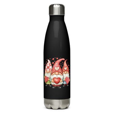 Valentine Love Gnomes Stainless Steel Water Bottle