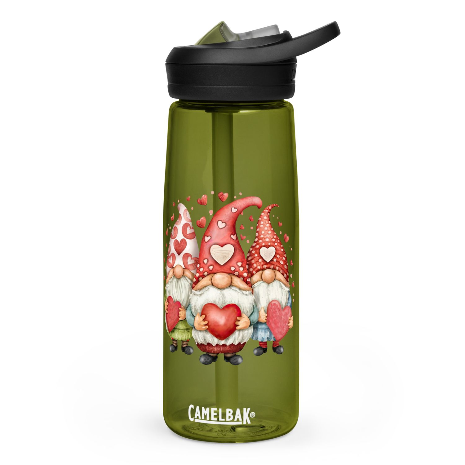 Valentine Love Gnomes Sports Water Bottle