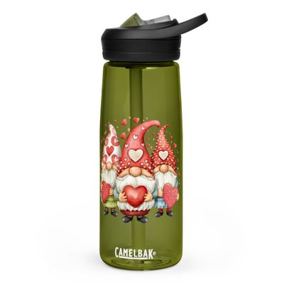 Valentine Love Gnomes Sports Water Bottle