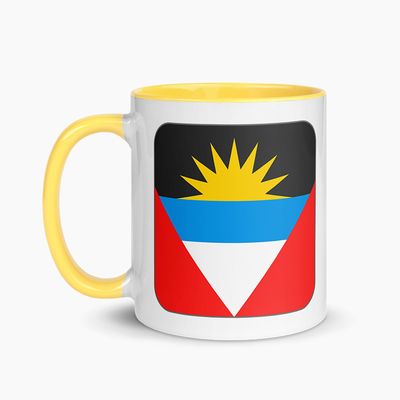 White Ceramic Mugs with Color Interior