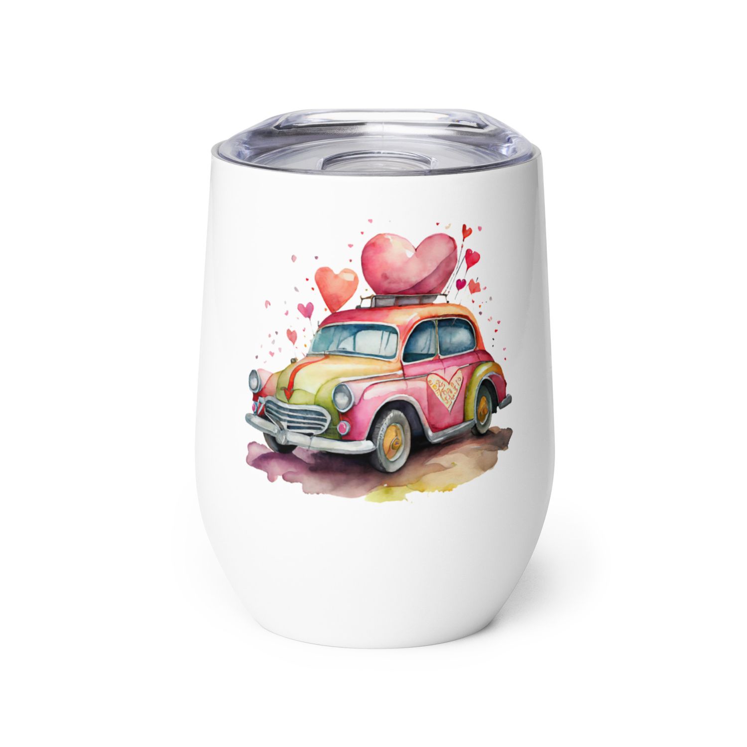 Valentine Love Car Wine Tumbler