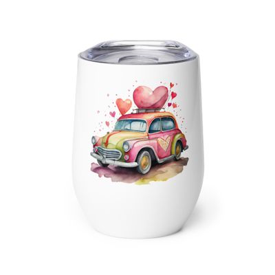 Valentine Love Car Wine Tumbler