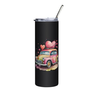 Valentine Love Car Stainless Steel Tumbler