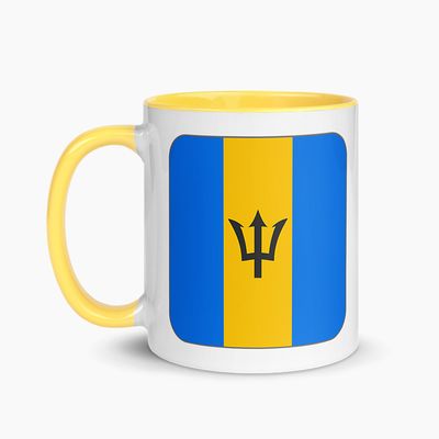 White Ceramic Mugs with Color Interior