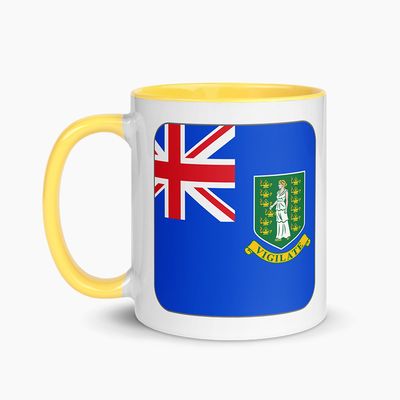 White Ceramic Mugs with Color Interior