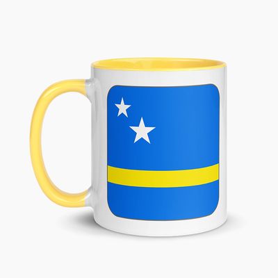 White Ceramic Mugs with Color Interior