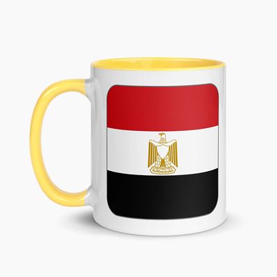 White Ceramic Mugs with Color Interior