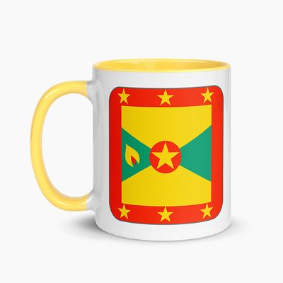 White Ceramic Mugs with Color Interior