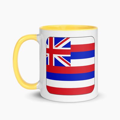 White Ceramic Mugs with Color Interior