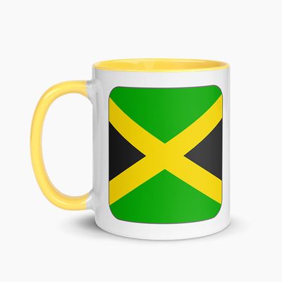 White Ceramic Mugs with Color Interior