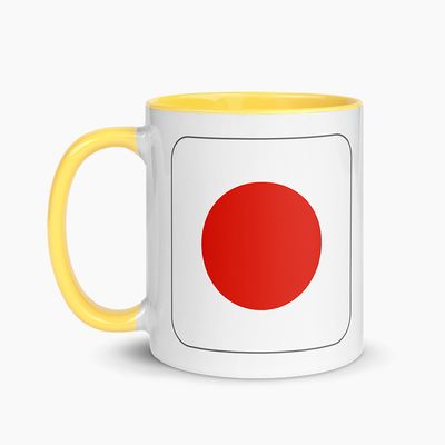 White Ceramic Mugs with Color Interior