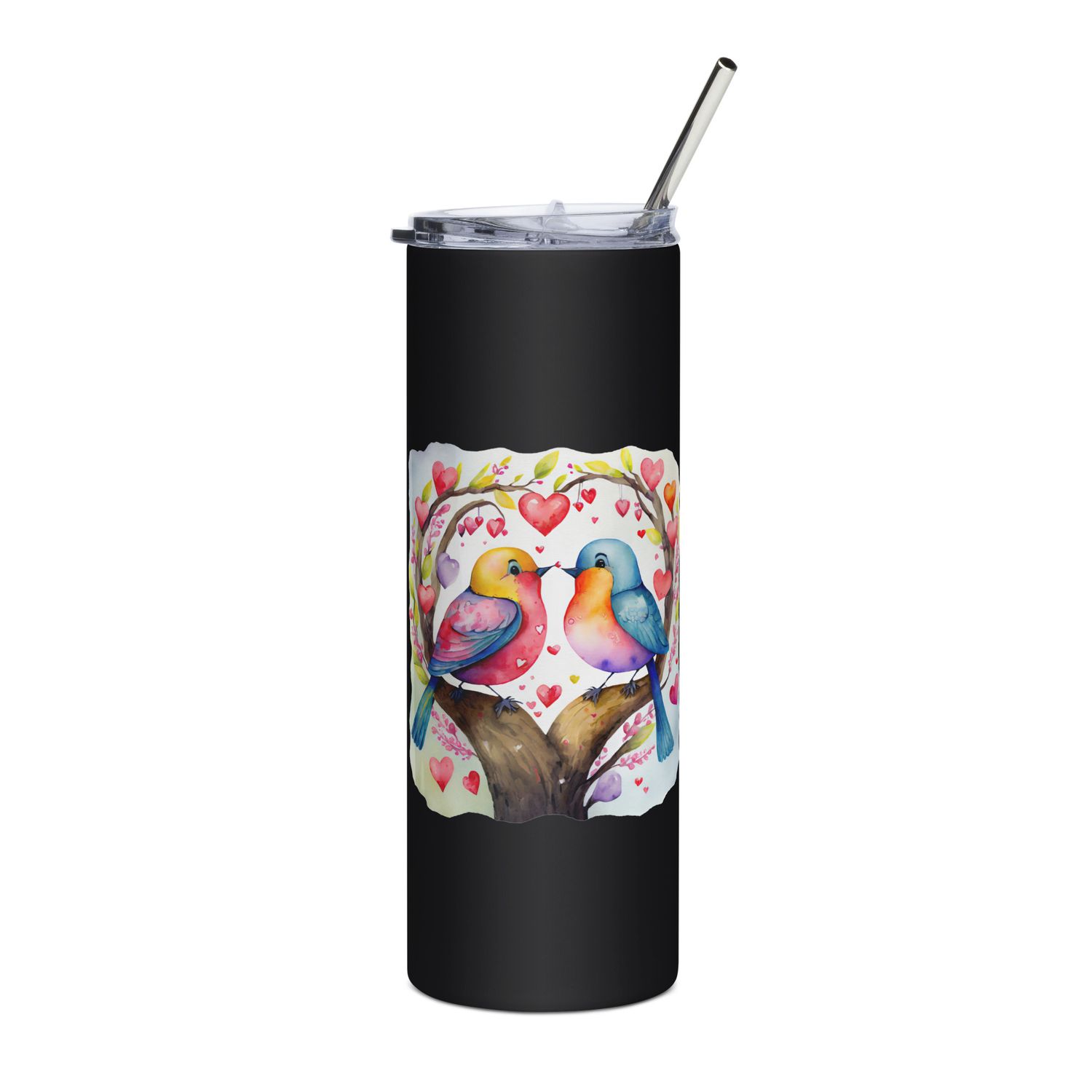 Valentine Love Birds Stainless Steel Tumbler