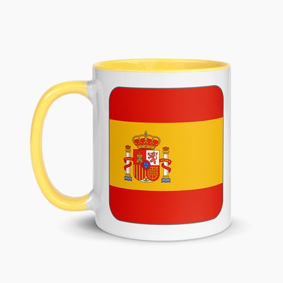 White Ceramic Mugs with Color Interior