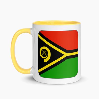 White Ceramic Mugs with Color Interior