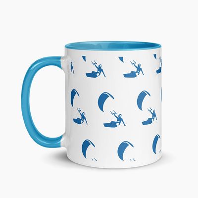 White Ceramic Mugs with Color Interior