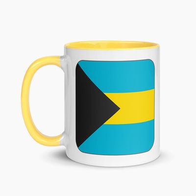 White Ceramic Mugs with Color Interior