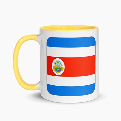 White Ceramic Mugs with Color Interior