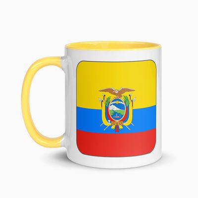 White Ceramic Mugs with Color Interior