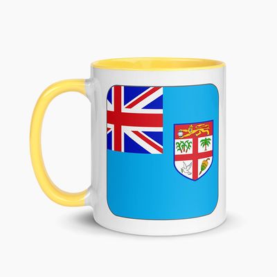 White Ceramic Mugs with Color Interior