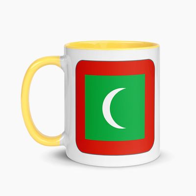 White Ceramic Mugs with Color Interior