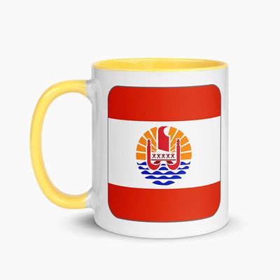 White Ceramic Mugs with Color Interior