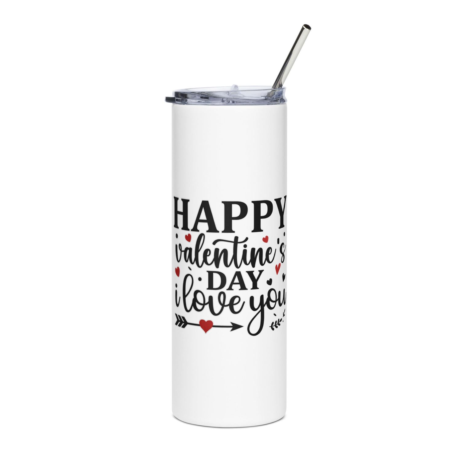 Happy Valentines Day I Love You Stainless Steel Tumbler