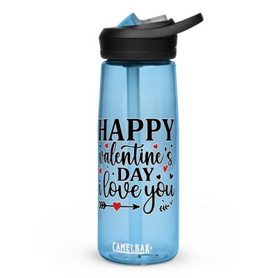 Happy Valentines Day I Love You Sports Water Bottle