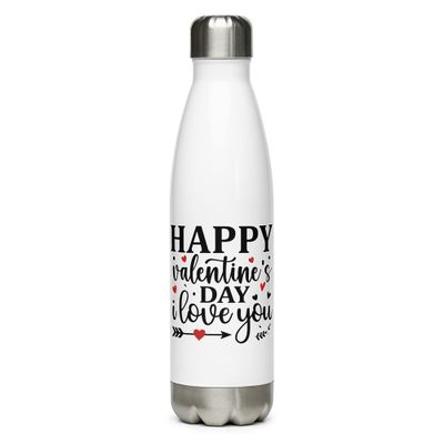 Happy Valentines Day I Love You Stainless Steel Water Bottle