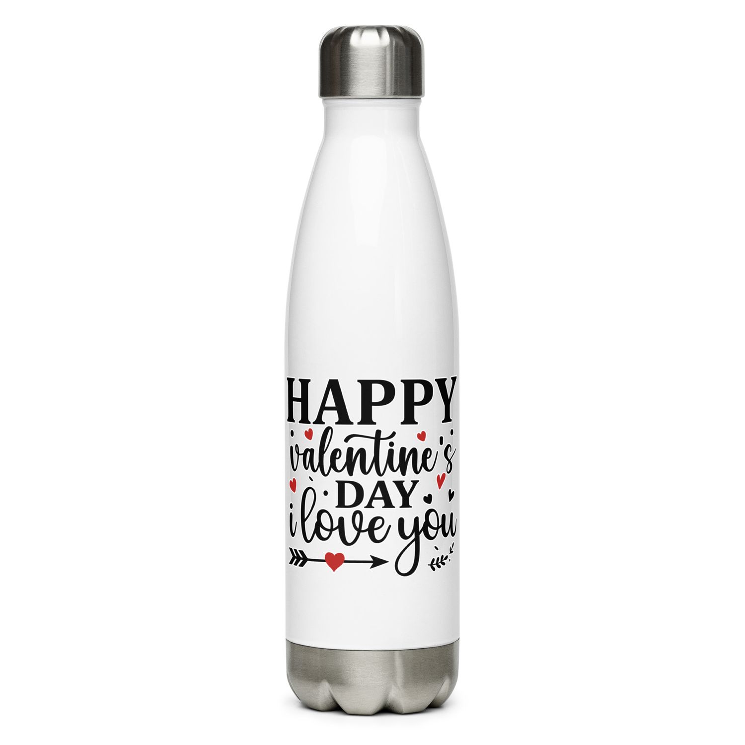 Happy Valentines Day I Love You Stainless Steel Water Bottle