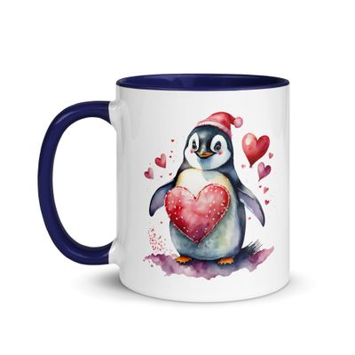 Valentine Gnome Mug with Color Inside