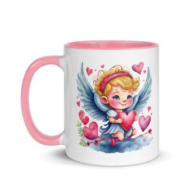 Valentine Angel Mug with Color Inside