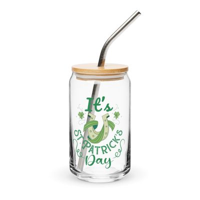 It’s St Patrick’s Day Can-Shaped Glass