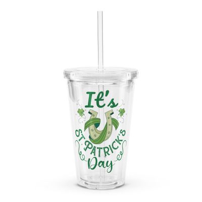 It’s St Patrick’s Day Clear Insulated Plastic Tumbler
