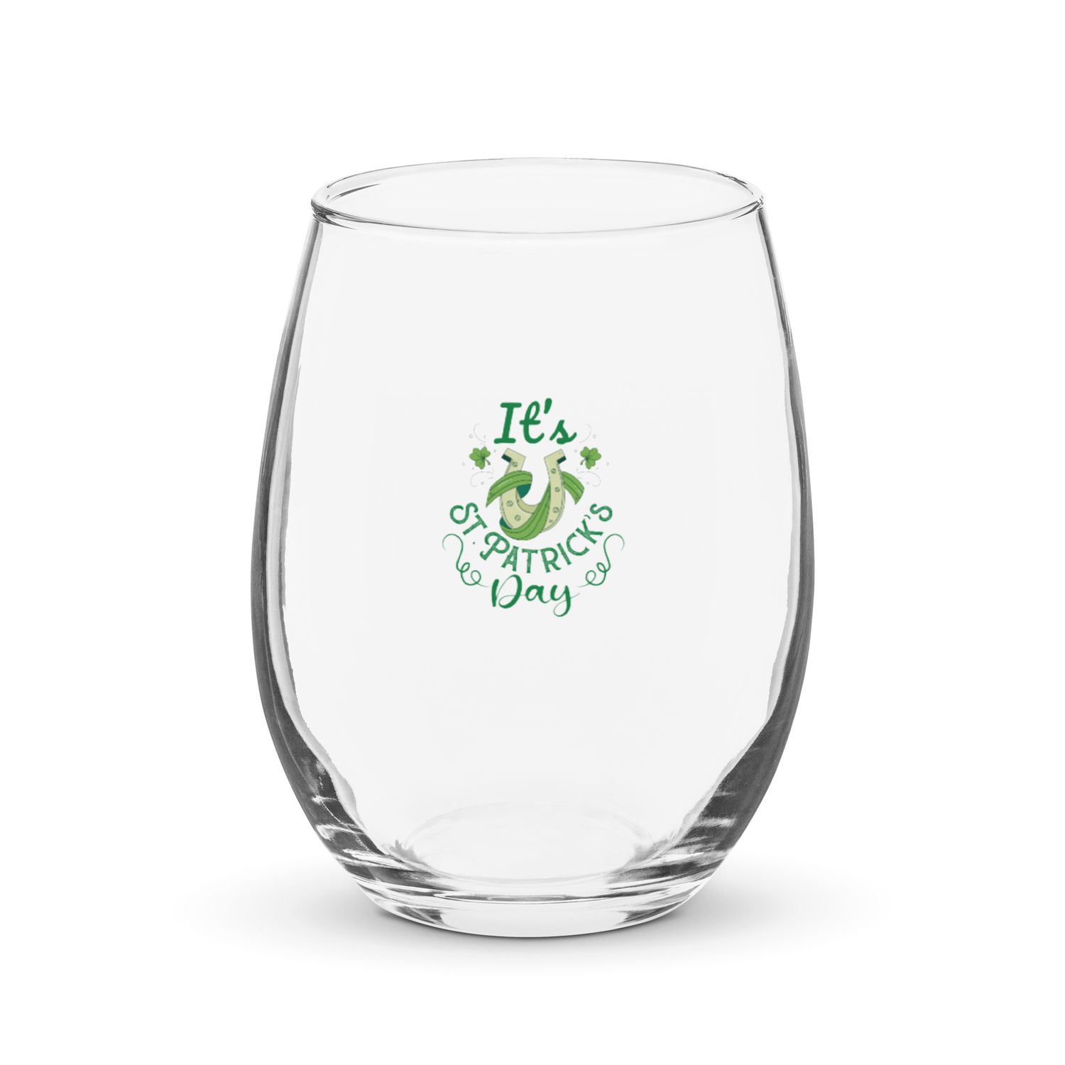 It’s St Patrick’s Day Stemless Wine Glass