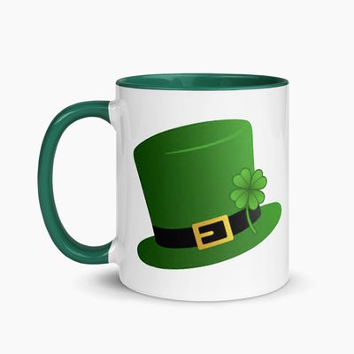 White Ceramic Mugs with Color Interior
