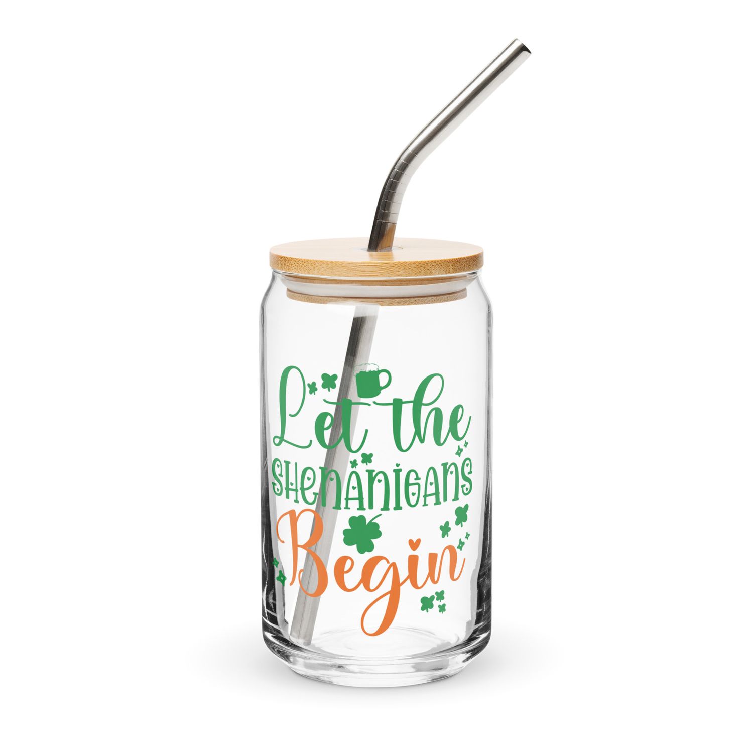 Let the Shenanigans Begin Can-Shaped Glass