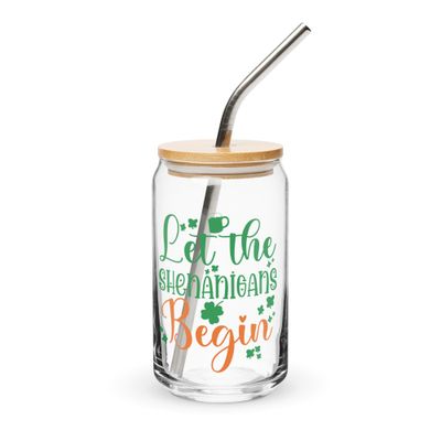 Let the Shenanigans Begin Can-Shaped Glass