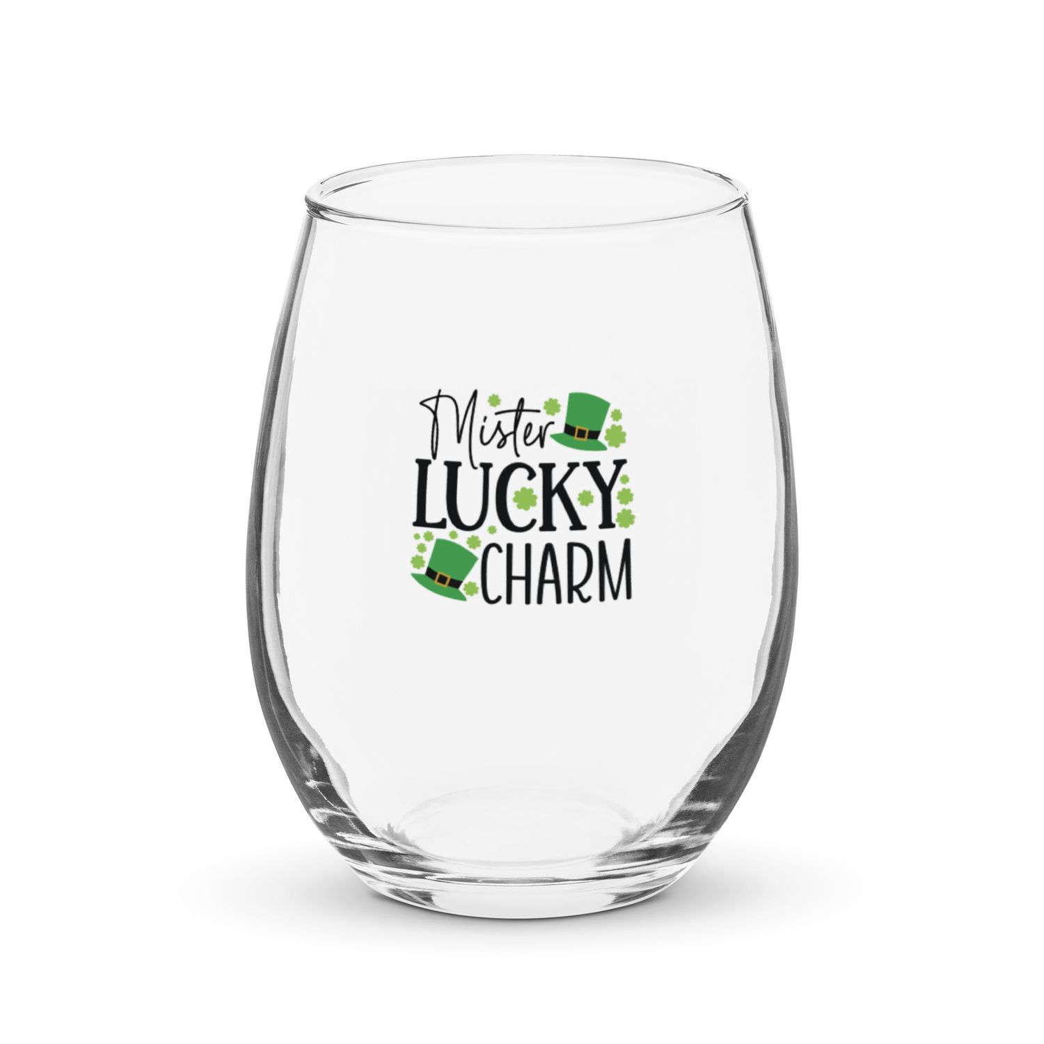 Mister Lucky Charm Stemless Wine Glass