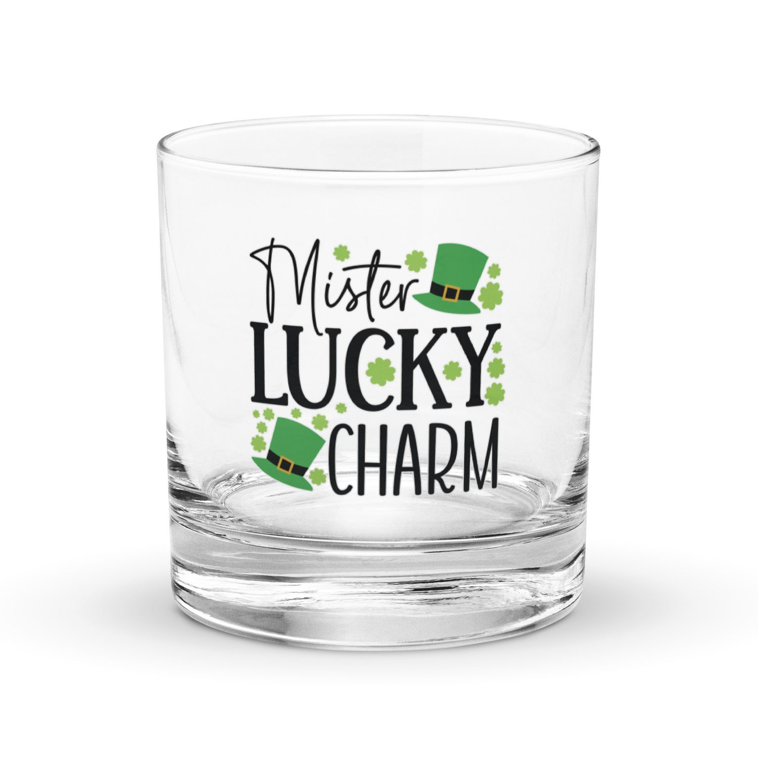 Mister Lucky Charm Rocks Glass