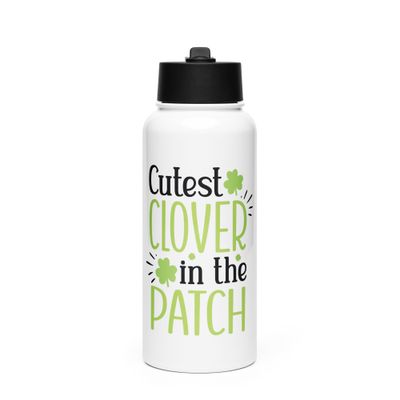 Cutest Clover Stainless Steel Water Bottle with a Straw Lid
