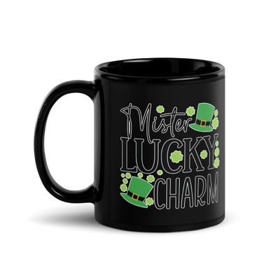 Mister Lucky Charm Black Coffee Mug