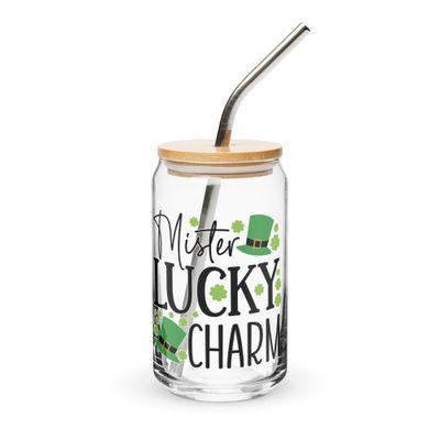 Mister Lucky Charm Can-Shaped Glass