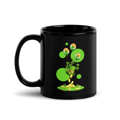 St Patrick&#39;s Day Black Coffee Mug