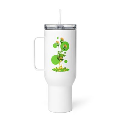 St Patrick&#39;s Day Travel Mug with a Handle