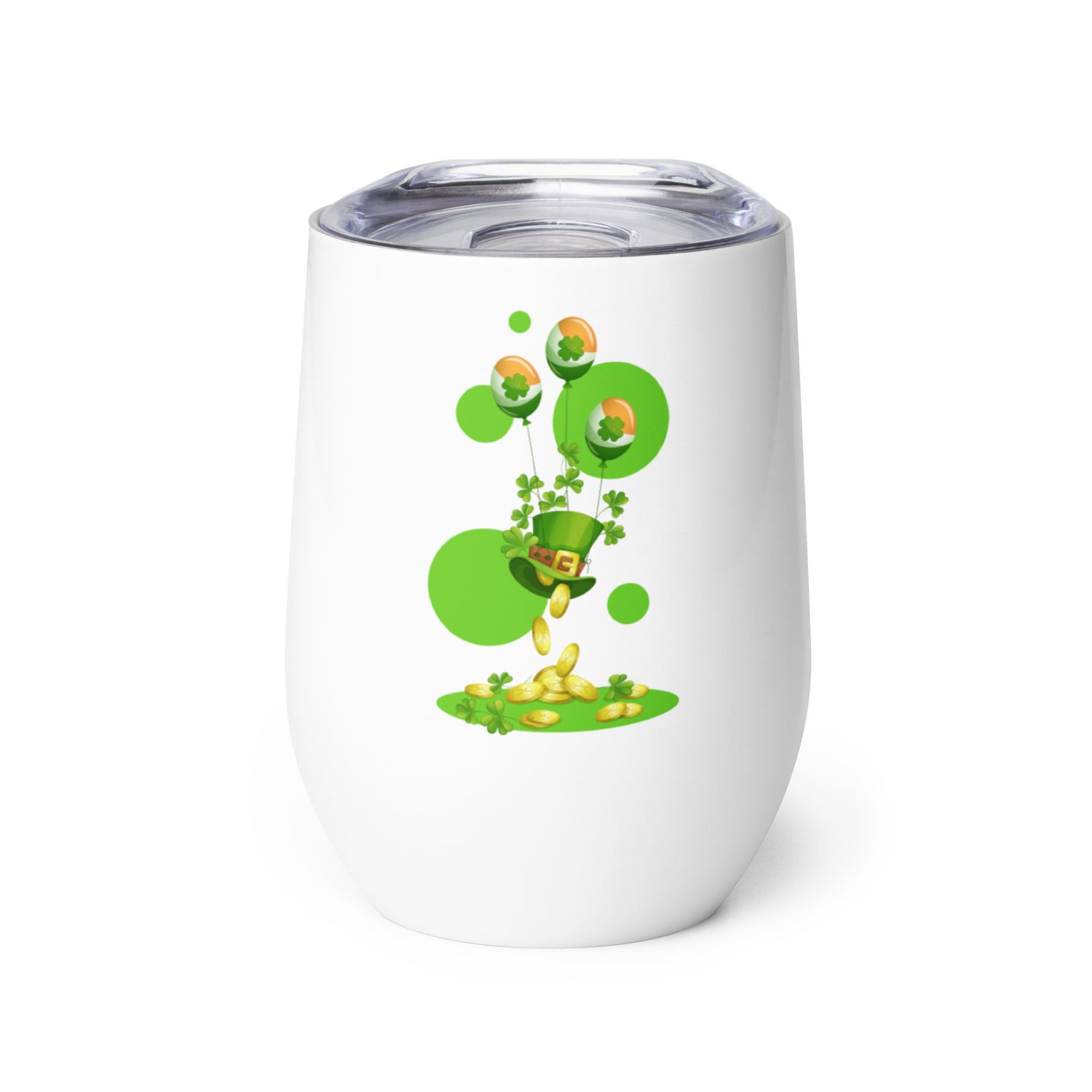 St Patrick&#39;s Day Wine Tumbler