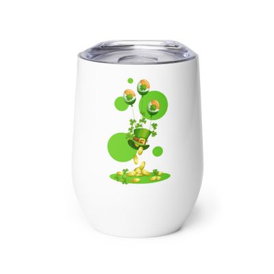 St Patrick&#39;s Day Wine Tumbler