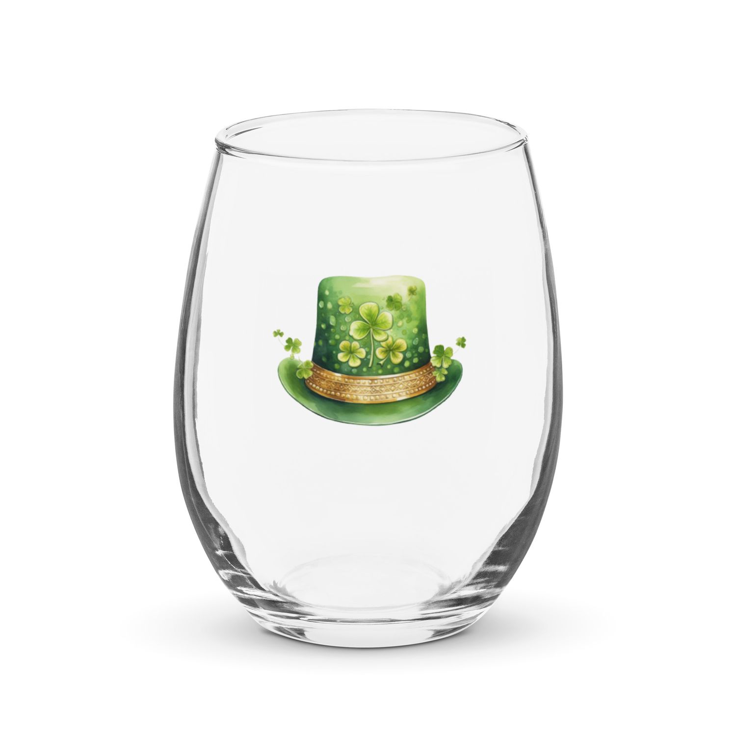 St Patrick&#39;s Day Hat Stemless Wine Glass