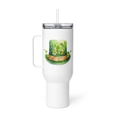 St Patrick&#39;s Day Hat Travel Mug with a Handle